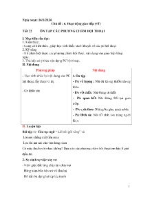 Giáo án Tự chọn Ngữ văn 9 - Chủ đề 6: Hoạt động giao tiếp - Năm học 2023-2024