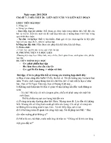Giáo án Tự chọn Ngữ văn 9 - Chủ đề 7, Tiết 26: Liên kết câu và liên kết đoạn - Năm học 2023-2024