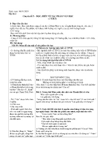 Giáo án Tự chọn Ngữ văn 9 - Chuyên đề 5: Đọc, hiểu về tác phẩm văn học - Năm học 2023-2024