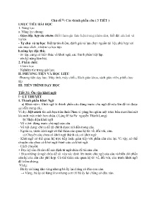 Giáo án Tự chọn Ngữ văn Lớp 9 - Chủ đề 9: Các thành phần câu