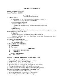 Giáo án Tự chọn Tiếng Anh 9 - Period 24: Relative clauses - Năm học 2023-2024