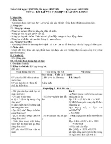 Giáo án Vật lí 9 - Tuần 24 - Năm học 2023-2024