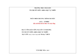 Phân phối chương trình chi tiết Toán 7 (Kết nối tri thức) - Năm học 2024-2025 - Nguyễn Văn Dương