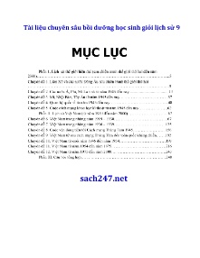 Tài liệu bồi dưỡng HSG môn Lịch sử Lớp 9