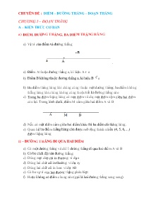 Tài liệu ôn tập HSG Toán 6 - Chuyên đề: Điểm. Đường thẳng. Đoạn thẳng